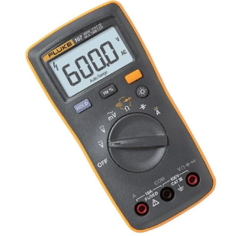 TENMA Multímetro digital de rango manual de 600V AC/DC con medición de  temperatura