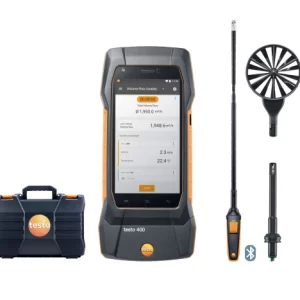 "Set testo 400 - Con sondas de molinete de 16 y 100 mm, y temperatura/humedad "